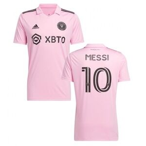 Adidas Inter Miami CF Messi 10 Jersey Mens XL Pink 2022-23 Home MLS Soccer Shirt